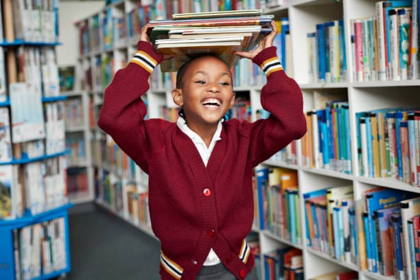 diasporadical - kid in school library